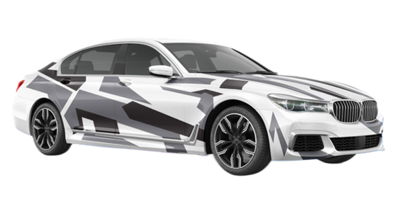 GMT Eco Solvent Custom Car Wrap Vinyl Black And White Camouflage PVC Car Wrap Film