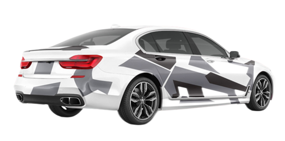 GMT Eco Solvent Custom Car Wrap Vinyl Black And White Camouflage PVC Car Wrap Film