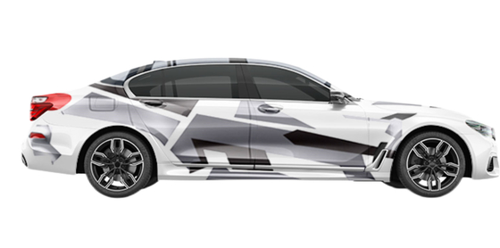 GMT Eco Solvent Custom Car Wrap Vinyl Black And White Camouflage PVC Car Wrap Film