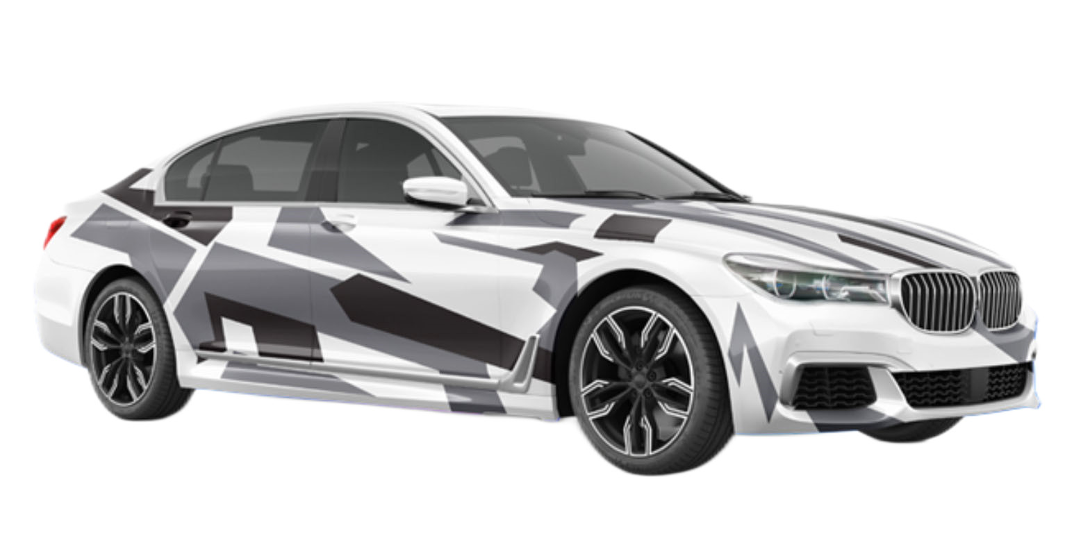 GMT Eco Solvent Custom Car Wrap Vinyl Black And White Camouflage PVC Car Wrap Film